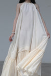 marc le bihan non-standard silk dress 25710-E21 OFF WHITE